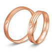 Gifteringer i rødt gull 14 kt, 4 mm. BASIC SLIM - 480420700