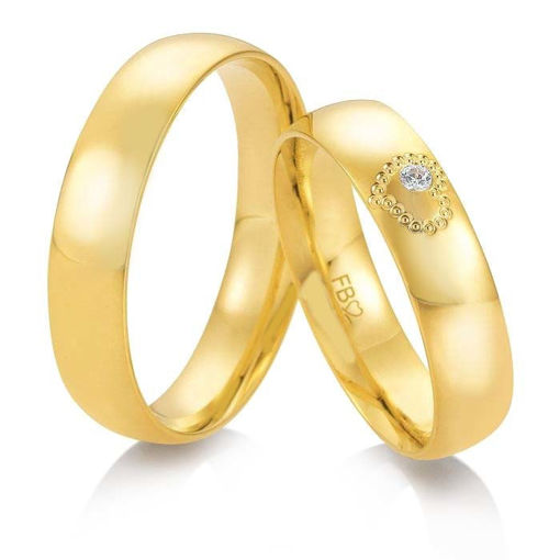 Gifteringer i gult gull 14 kt, 5 mm. BASIC LIGHT - 4805729