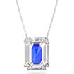 Swarovski smykke. Octagon cut crystal, Blue - 5600625