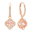 Swarovski Sparkling Dance Clover Pierced Earrings, Pink, Rose-gold tone plated øredobbe - 5516477