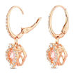 Swarovski Sparkling Dance Clover Pierced Earrings, Pink, Rose-gold tone plated øredobbe - 5516477