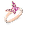 Swarovski ring Set Butterfly, rose gold-tone plated - 5636414