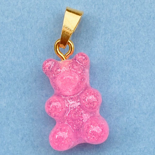 Gummibjørn smykke Yummy Bear  Candy Pink, gult - 1715BEAR