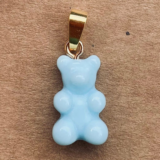 Gummibjørn smykke Yummy Bear Artic Blue, gult - 1713BEAR