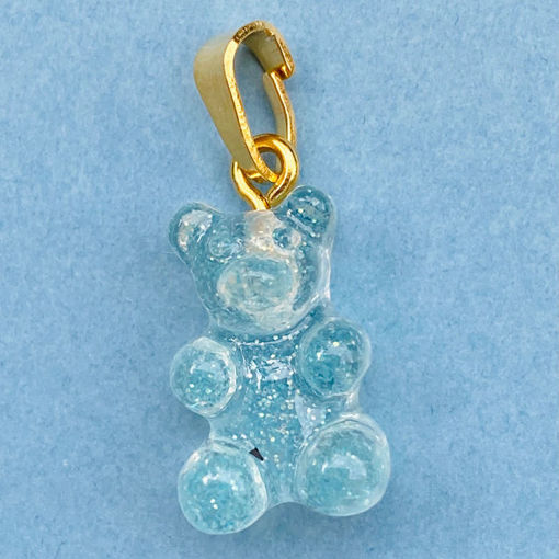 Gummibjørn smykke Yummy Bear, Ice Blue, gult - 1716BEAR