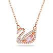 Swarovski smykke Dazzling Swan Necklace, Multi-colored, Rose-gold tone plated - 5469989