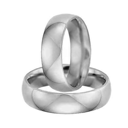 Gifteringer i palladium 950, 6 mm. GERSTNER - 2831060