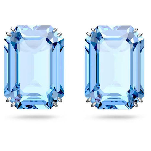 Swarovski øredobber Millenia, Octagon cut crystals, Blue - 5614935	