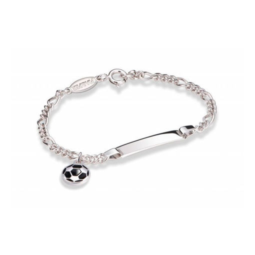 	Armbånd Sort fotball i sølv