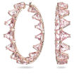 Swarovski øredobber Ortyx hoop Triangle cut, pink, rosé - 5614931