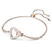 Swarovski armband Lovely bracelet Heart, White, Rose gold-tone plated - 5636443