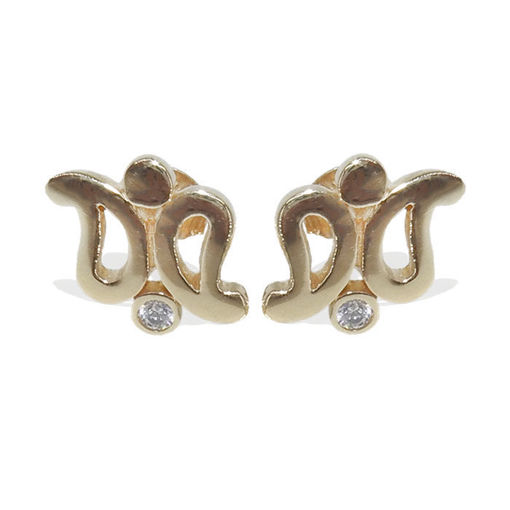 Øredobber i gult gull 14 kt, La belleza -24901406
