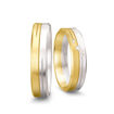 Gifteringer i hvitt og gult gull 14 kt, 5 mm. Smart line - 4807109	