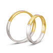 Gifteringer i hvitt & gult gull 9 kt, 3 mm. BASIC LIGHT - 14805637