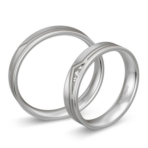 Gifteringer fra Breuning i platina 950, 4.5 mm. BASIC LIGHT - 44804209