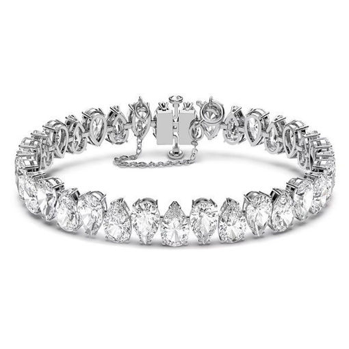 Swarovski armbånd Millenia bracelet Pear cut, White, Rhodium plated - 5598350