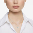 Swarovski smykke Millenia layered necklace Octagon cut, Blue, Rhodium plated - 5640557