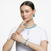 Swarovski smykke Millenia layered necklace Octagon cut, Blue, Rhodium plated - 5640557
