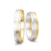 Gifteringer i hvitt og gult gull 9 kt, 4.5 mm. Slim line - 248071430