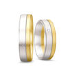Gifteringer i  hvitt og gult gull 14 kt, 5.5 mm. Smart line - 4807065