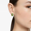 Swarovski øredobber Millenia stud earrings Octagon cut, Green, Gold-tone plated - 5638489