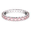 Swarovski  Matrix ring Round cut, Pink, Rhodium plated - 5658856