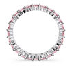 Swarovski  Matrix ring Round cut, Pink, Rhodium plated - 5658856
