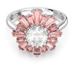Swarovski Sunshine ring Mixed cuts, Sun, Pink, Rhodium plated - 5642967 