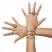 Swarovski armband Gema Mixed cuts, Green, gult - 5652822