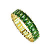 Swarovski Matrix ring Baguette cut, Green, hvitt -  5648911