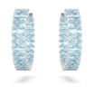 Swarovski øredobber Matrix hoop Baguette cut, blue, hvitt - 5659037