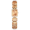 Swarovski klokke Octagon cut bracelet, brown, gult - 5630831