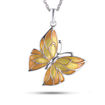 Smykke i sølv Sommerfugl, gul - 840309