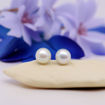 Perleøredobber med Akoya perler 8-8,5 mm lås i 14 kt gull - 22552