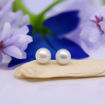 Perleøredobber med Akoya perler 7-7,5 mm lås i 14 kt gull -  coc3000193