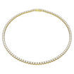 Swarovski collier Matrix Tennis Round cut, White, Gold-tone plated - 5681795