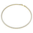Swarovski collier Matrix Tennis Round cut, White, Gold-tone plated - 5681795