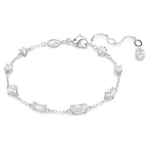 Swarovski armbånd Mesmera bracelet Mixed cuts, Scattered design, White, Rhodium plated - 5661530