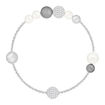Swarovski armbånd Remix Collection Pearl strand Magnetic closure, Gray, Rhodium plated - 5365739
