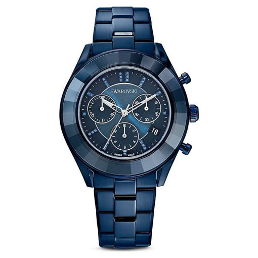 Swarovski klokke Octea Lux Sport watch Metal bracelet, Blue PVD - 5610475