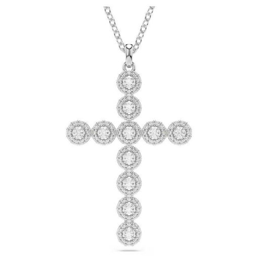 Swarovski smykke Insigne pendant Mixed cuts, Cross, White, Rhodium plated - 5675573