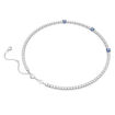 Swarovski collier Matrix Tennis Mixed cuts, Blue, Rhodium plated - 5666167