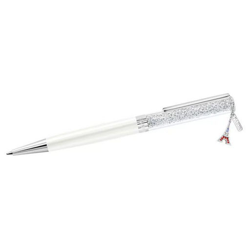 Swarovski pen Crystalline ballpoint Eiffel tower, White, Chrome plated - 5698802