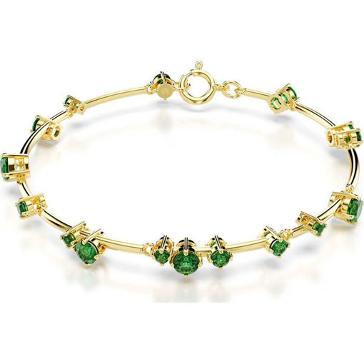 Constella Mixed round cuts, Green, Gold-tone plated - 5680555