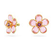 Florere stud earrings Flower, Pink, Gold-tone plated - 5656635