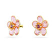 Florere stud earrings Flower, Pink, Gold-tone plated - 5656635