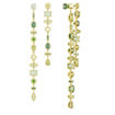 Swarovski øredobber Gema drop Asymmetrical design, Mixed cuts, Extra long, Green, Gold-tone plated - 5657390