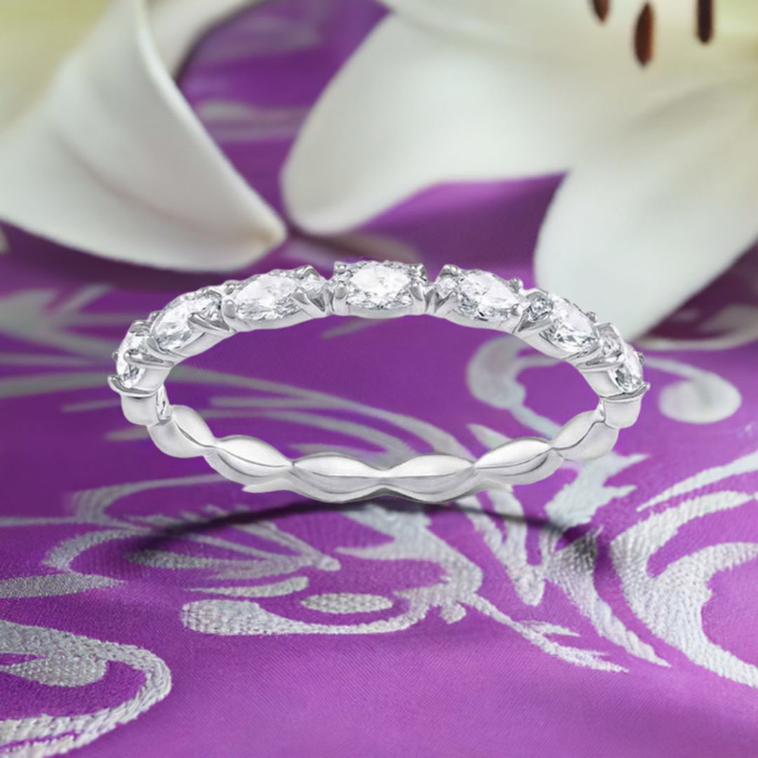 Swarovski Vittore ring Marquise cut, White, Rhodium plated | Gullsmed Aas