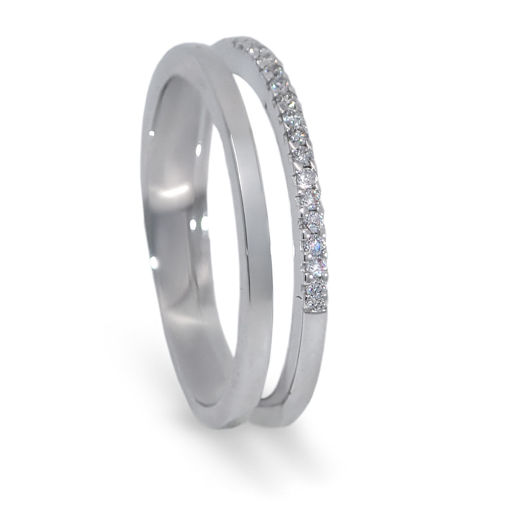 Diamantring i 14kt gull med diam. 0,08 ct W-SI - bur537021