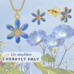 Smykke i forgylt sølv Blåveis. LIV - 860412